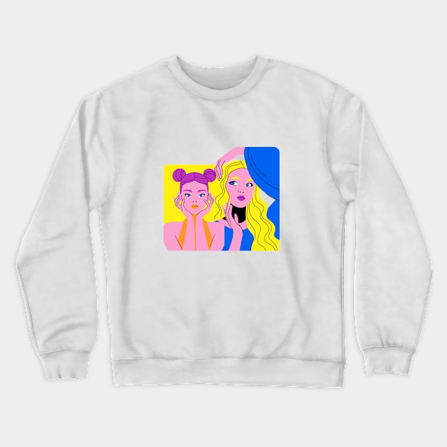 Pop Art Girl Crewneck Sweatshirt by funNkey